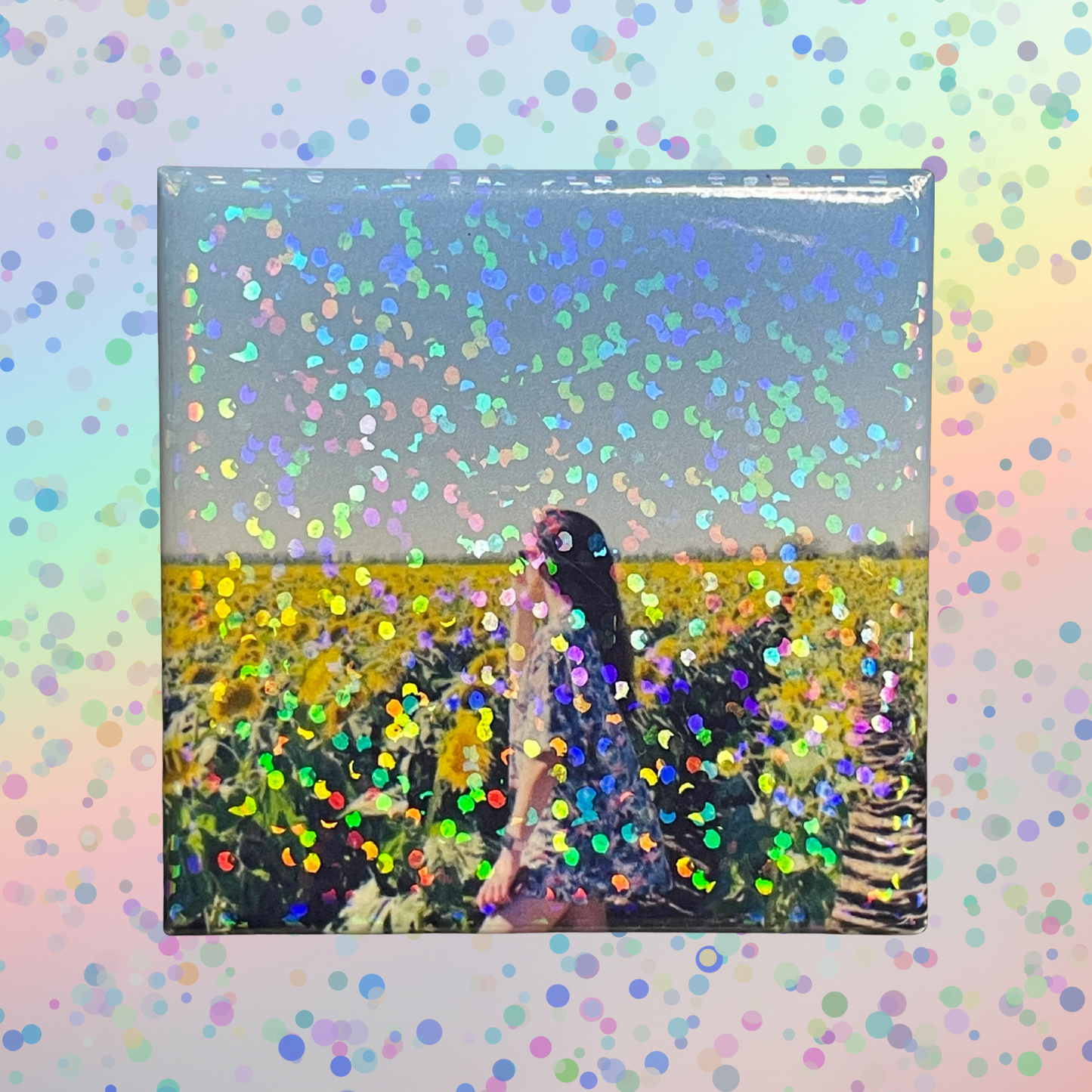 Square Photo Magnet with Pattern Set of 18