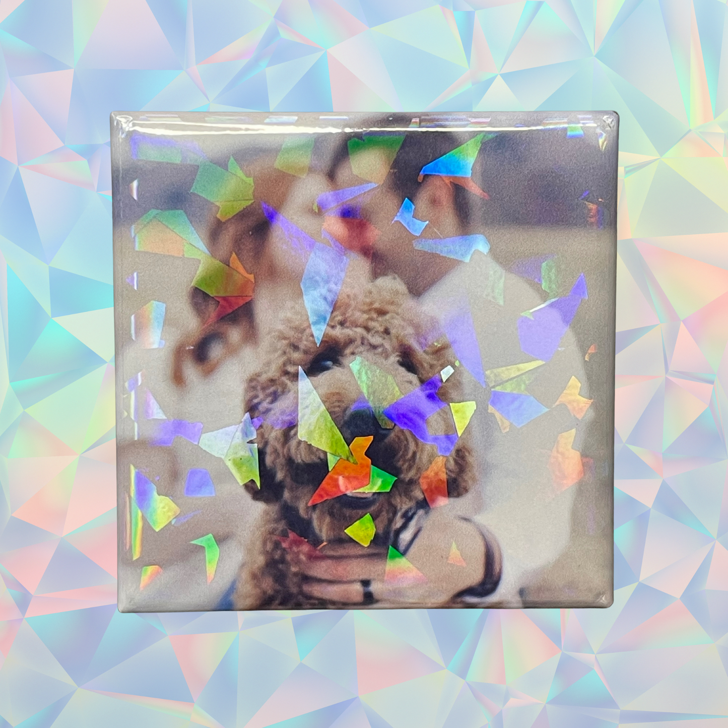 Square Photo Magnet with Pattern Set of 18